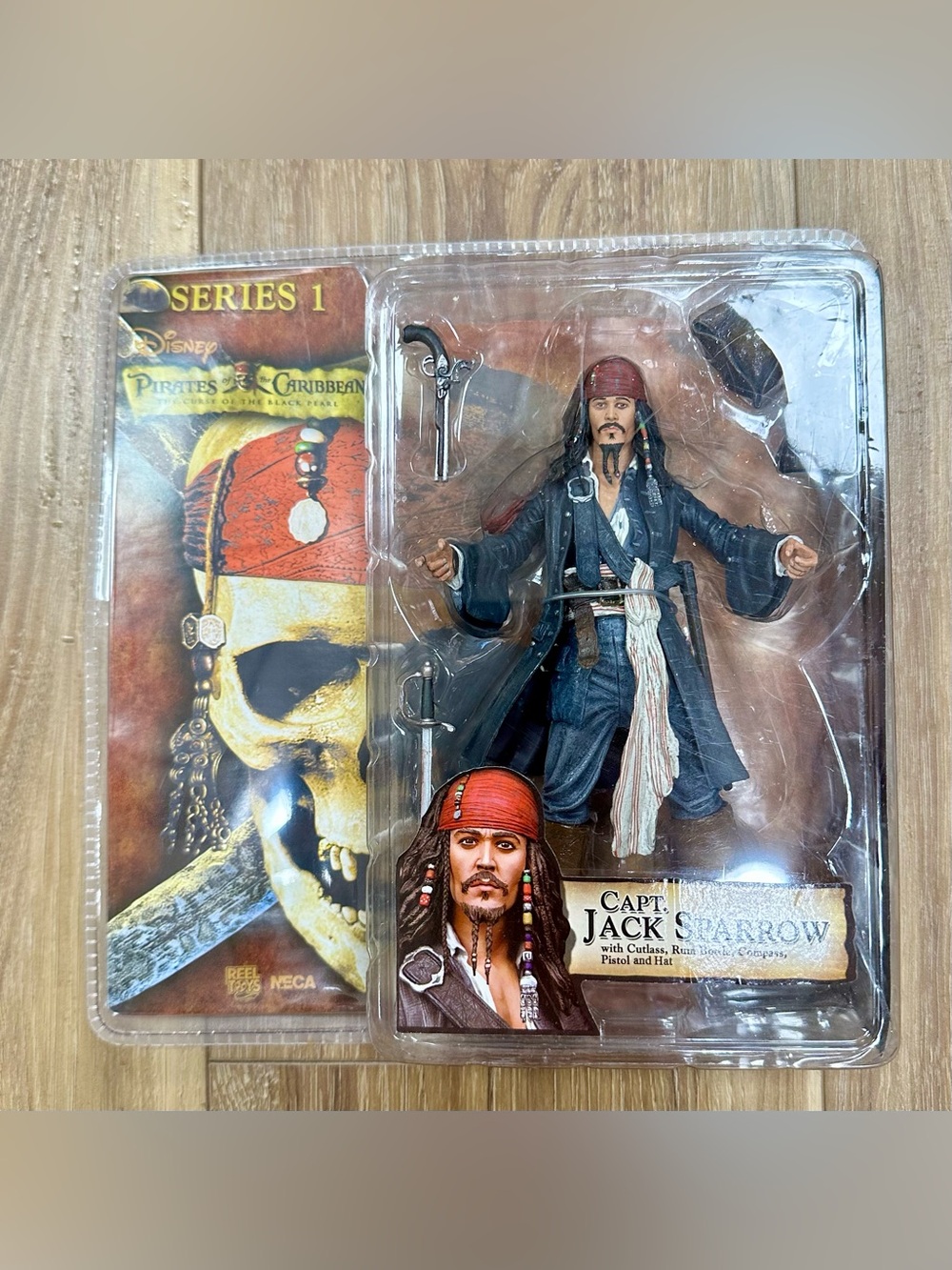 NECA Reel Toys Series 1 Capt Jack Sparrow Disney Pirates of the Caribbean Figure